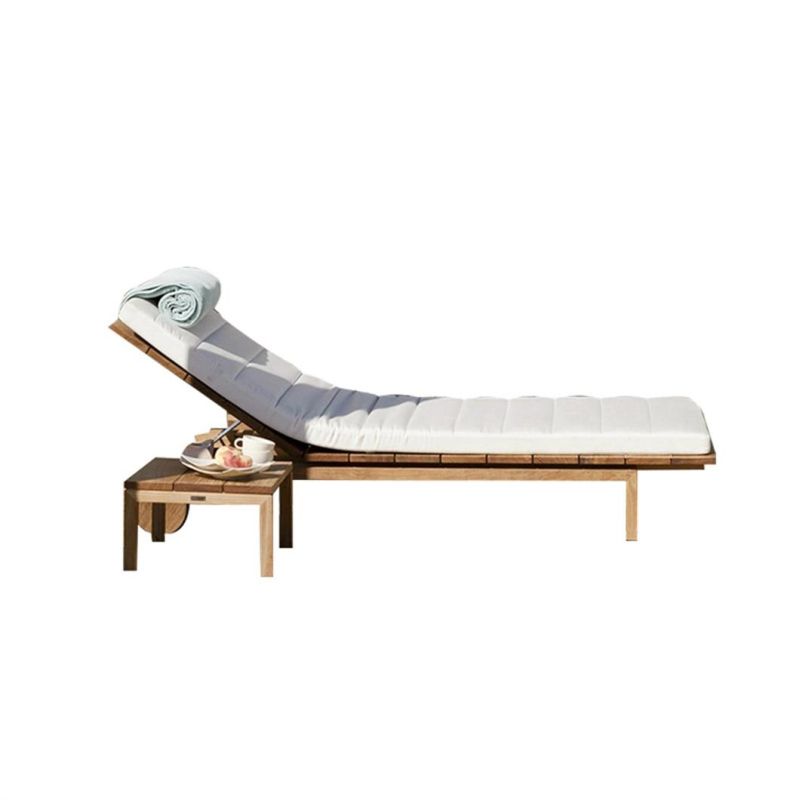 Amanzon Hot Sale Outdoor Sun Lounger Beach Patio Rattan Daybed with Cushion