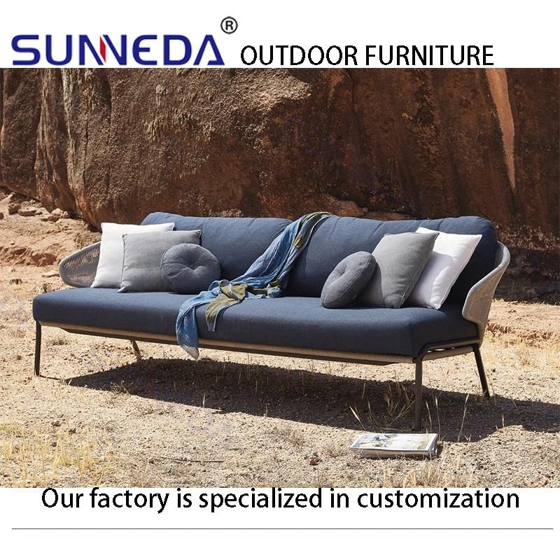 Bistro Camping Waterproof Metal Weaving Classic Wholesale Outdoor Sofa Set