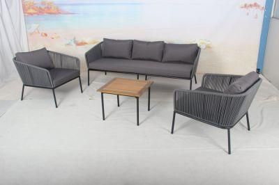 Outdoor Hotel Patio Garden Furniture Aluminum Rope Sofa Sets