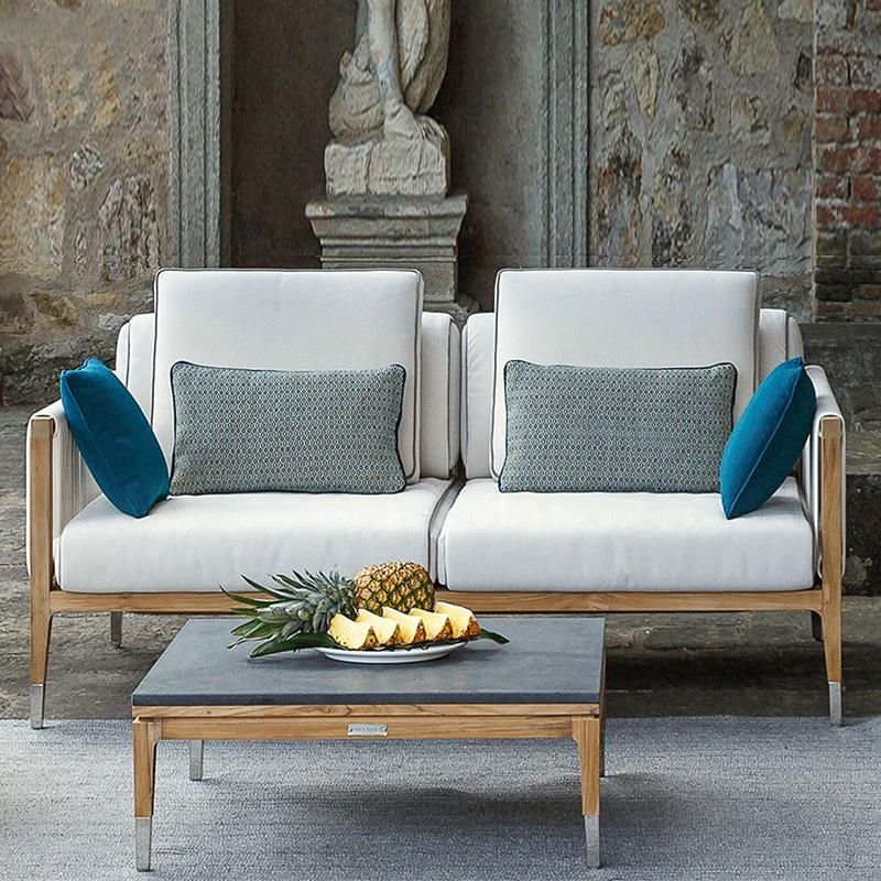 Teak Outdoor Sofa Garden Rattan Furniture Table and Chair