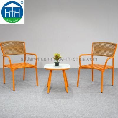 Fantastic Design Outdoor Patio Garden Wood Dining Table Rope Chairs Set
