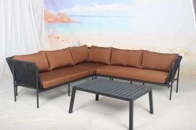 Customized Rope Weave Outdoor Garden Home Hotel Furniture Sofa Set