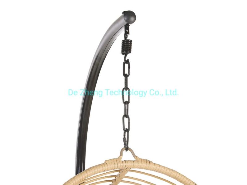 Modern Bird Nest Shape Patio Swing Hanging Chair PE Rattan Indoor Swing