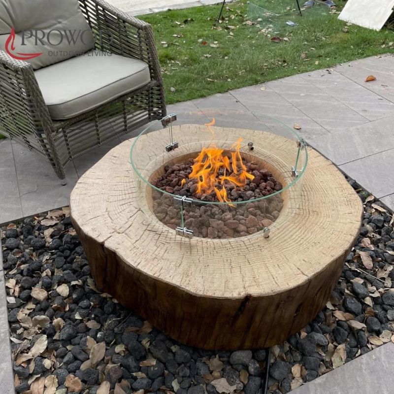 Outdoor Heater BBQ Stove Deadman Woodin Concrete Material Gas Fire Pit Fire Table