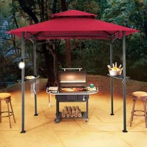 Grill Gazebo Double Tiered Outdoor BBQ Canopy Tent