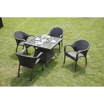 Hot Sale Rattan Dining Table and Chair Rattan Dining Set Outdoor Furniture
