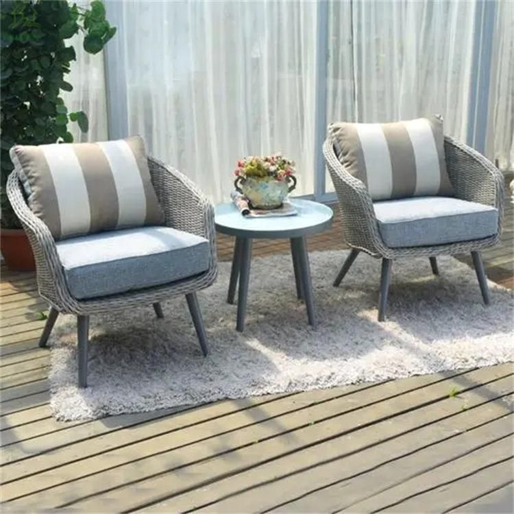 Garden PE Rattan Wicker Waterproof Leisure Chair Table Aluminum Frame Rust-Proof Outdoor Dining Sets