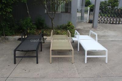 Garden Single Textiline Chaise Sun Lounger Outdoor Furniture