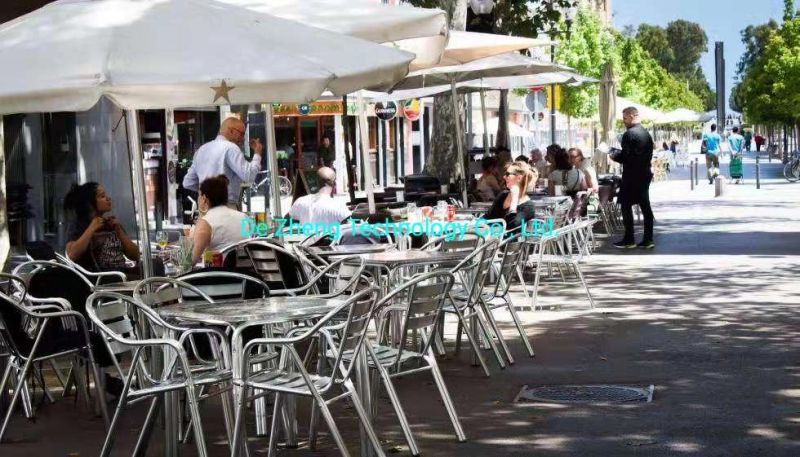 Wholesale Stock High Quality Outdoor Aluminum Patio Stackable Bistro Restaurant Dining Chair