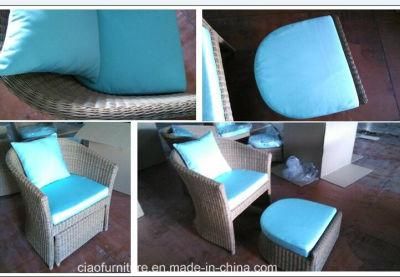 Rattan Sofa Chairs Garden Chair with Footrest