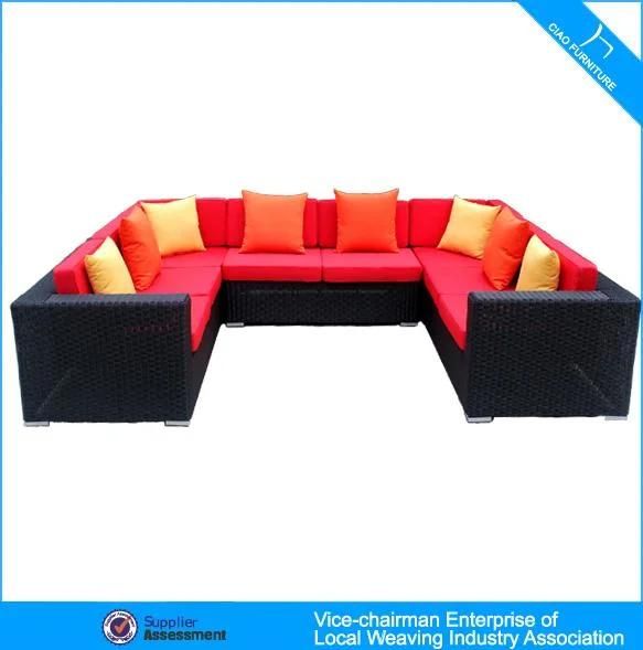 Wholesale Rattan Furniture Luxury Outdoor Garden Wicker Sofa (CF1478)
