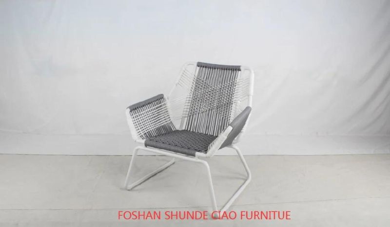 Modern Design Hotel Garden Outdoor Place Rope Weaving Leisure Chair