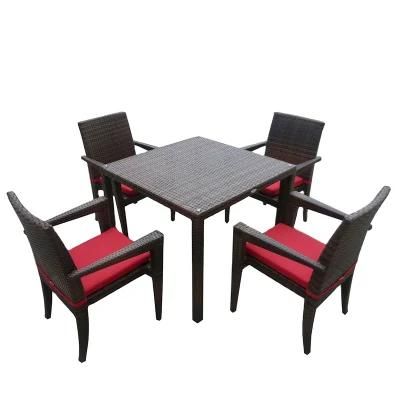 Cheap Garden Furniture Outdoor Wicker Rattan Dining Table and Chair
