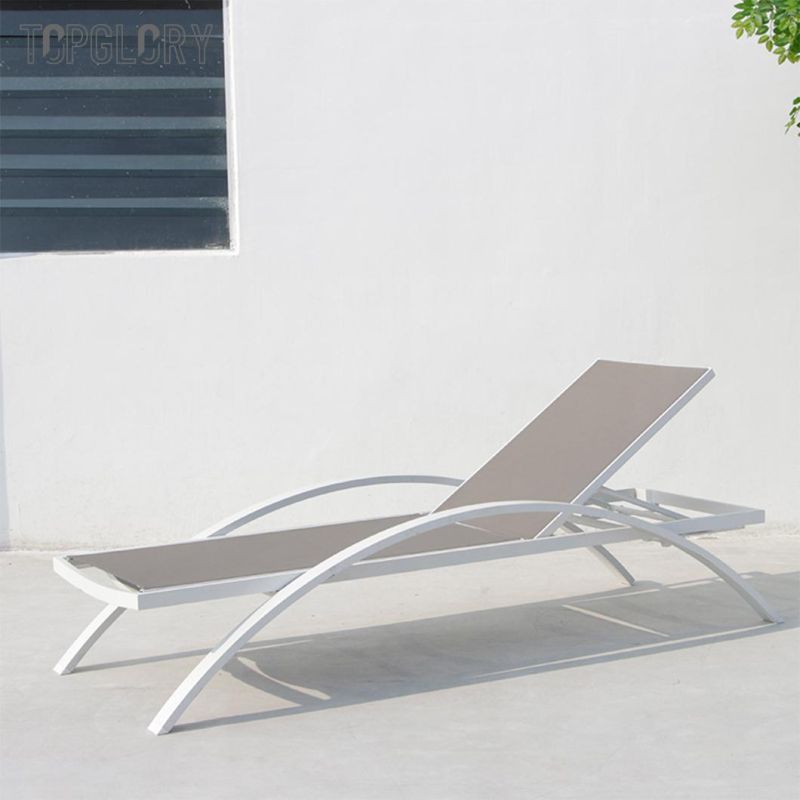 Swimming Pool Furniture Outdoor Aluminum Beach Upholstery Lounge Chaises Pool Chairs Sun Lounger