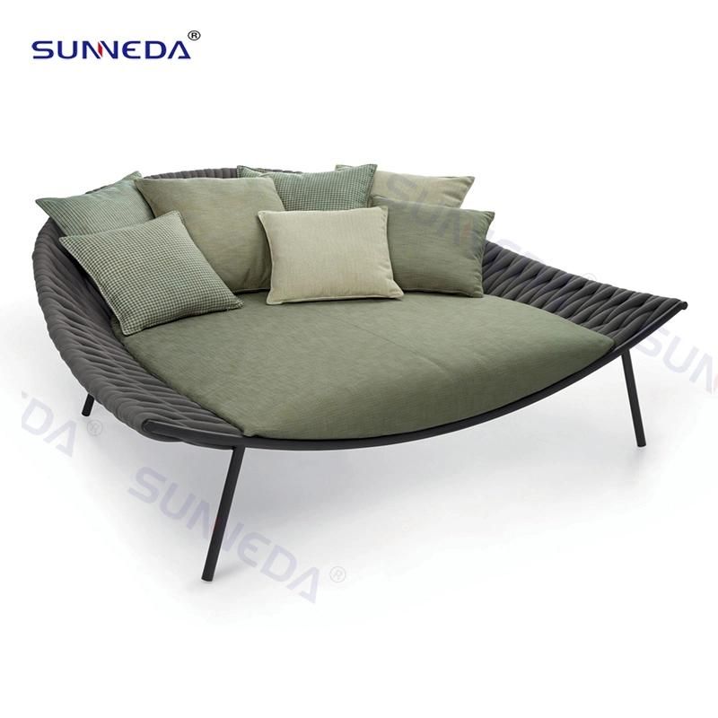 Nice Design Wicker Outdoor Furniture Webbing Luxury Swimming Pool Sunbed - Patio Beach Chaise Lounger