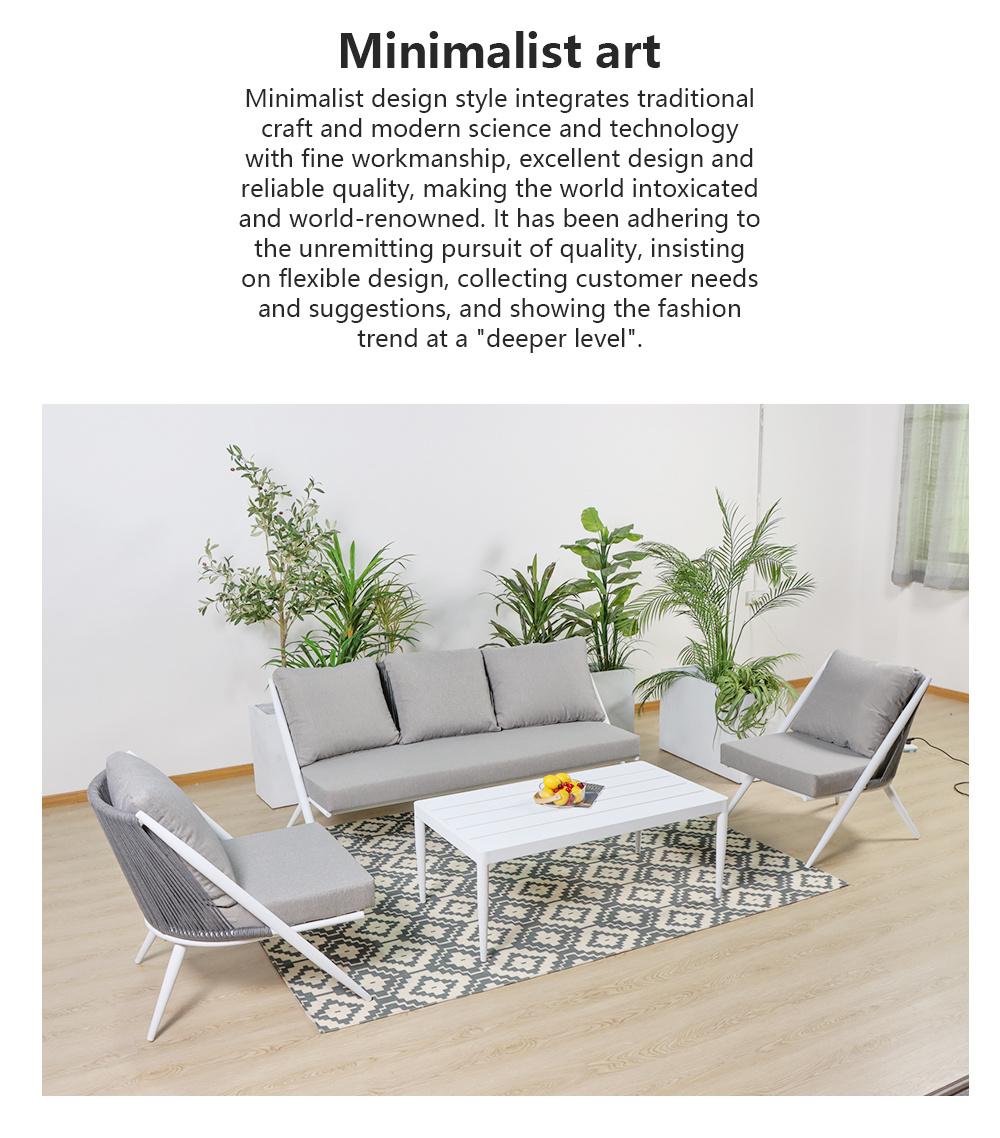 Three Seater Sofa with Foldable Backrest Sunlounger Leisure Outdoor Garden Fabric Patio Sofa Furniture