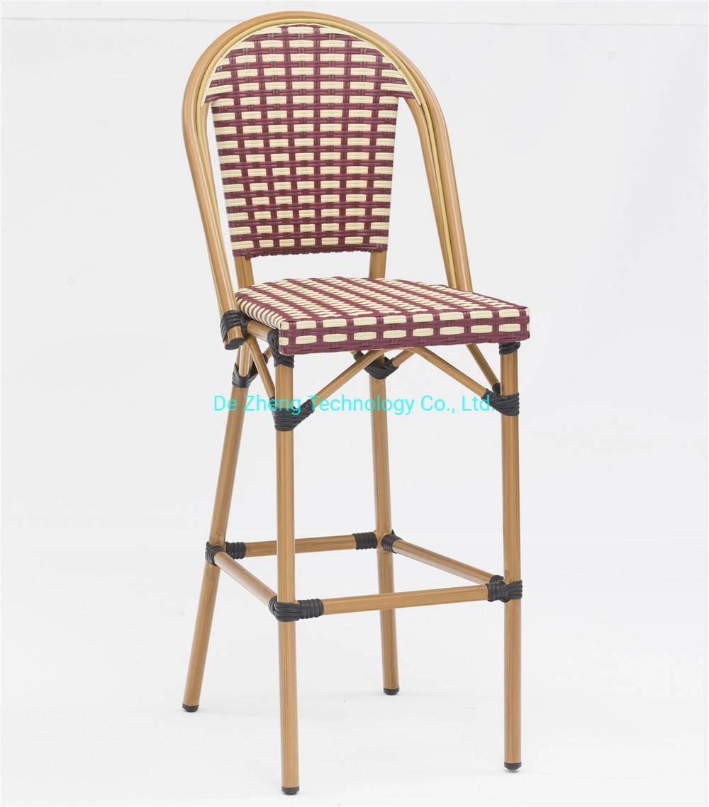 Outdoor Garden Furniture Rattan Weaving Aluminum Modern Walerholes Dinging High Bar Rattan Wicker Furniture Sets