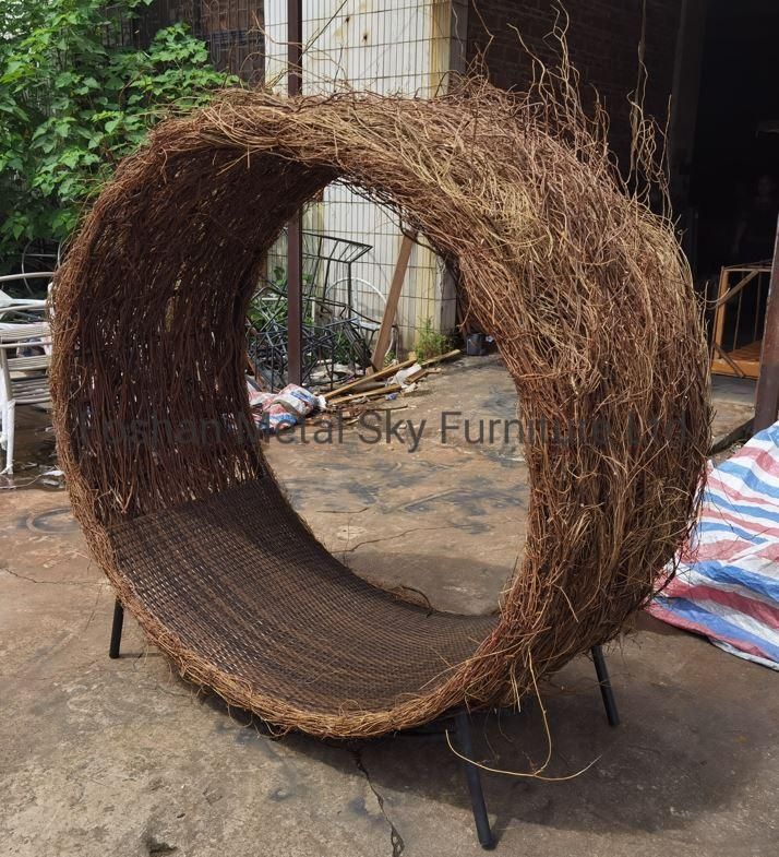 Outdoor Aluminum Garden Hotel Villa Patio Courtyard Rattan Chaise Lounge