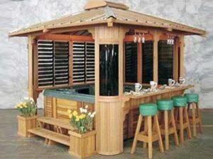 Wooden Gazebo Outdoor SPA Furniture