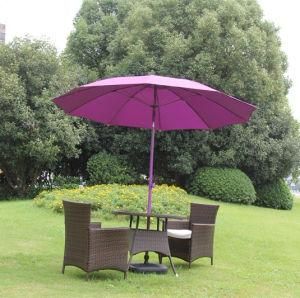 9FT-10 Ribs Outdoor Garden Push up Patio Parasol with Fiberglass