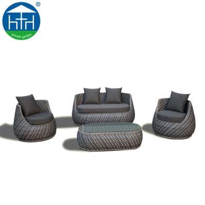 European New Design Commercial Use Leisure Garden Furniture PE Wicker Sofa Chair Furniture