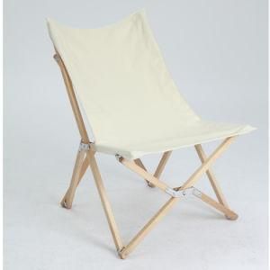 Solid Beech Wood Cotton Fabric Folding Chair