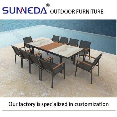 Modern Garden Outdoor Table and Chair Rattan Patio Furniture Dining Set