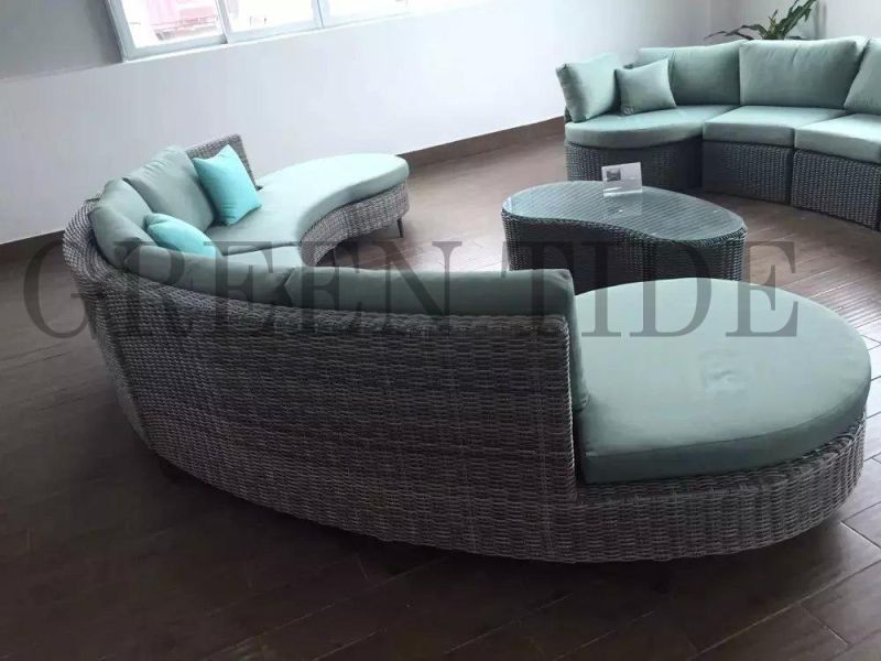 Classic All Weather Outdoor Garden Furniture Rattan Corner Sofa Set 4PCS