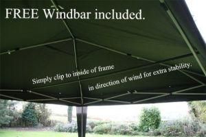 3X3mtr Pop up Waterproof Gazebo with 2 Windbars and 4 Leg Weight Bags