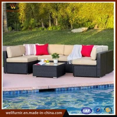 2018 Outdoor Garden Furniture 7-Piece Wicker Sectional Sofa Set