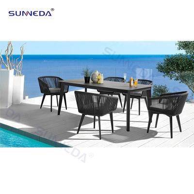 Hotel Restaurant Courtyard Leisure Dining Table Set Garden Furniture
