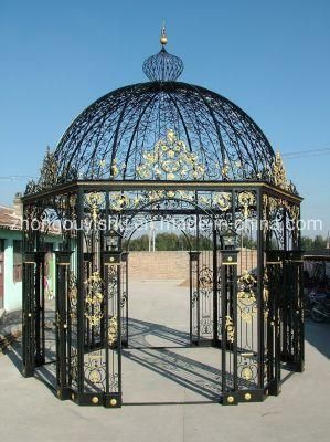 Garden Gazebo Hexagon Forged Iron Pavilion
