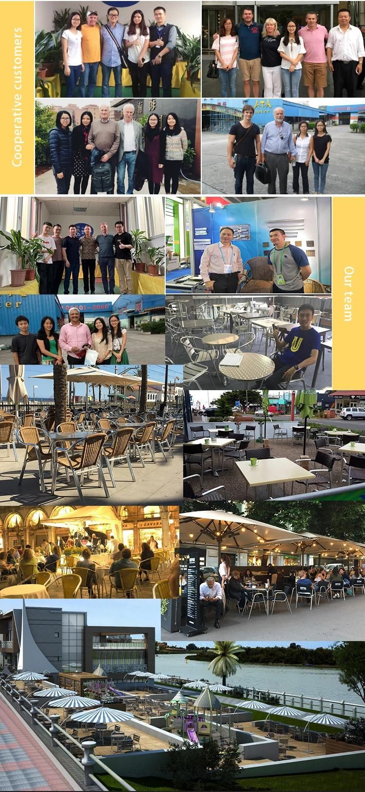 Factory Price Non-Wood Iron Outdoor Rattan Chair Wicker Tablet Stackable Restaurant Chair