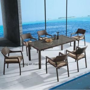 Hot Selling Woven Rattan Outdoor Using Garden Furniture Dining Chair &amp; Table for 8-10person (YTA581&YTD020-4)