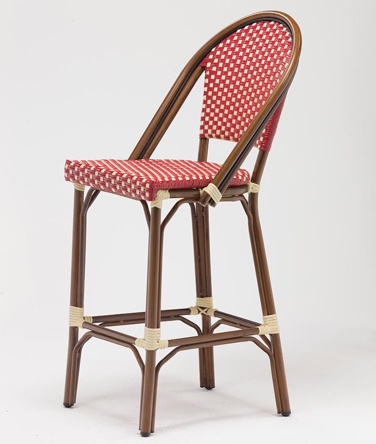 Good Sale Stackable Garden French Bistro Rattan Cane Bar Chair