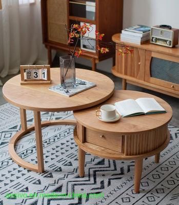 Creative Small Coffee Table New Design Wooden Coffee Table with Wooden Frame Living Room Furniture 2 Tier