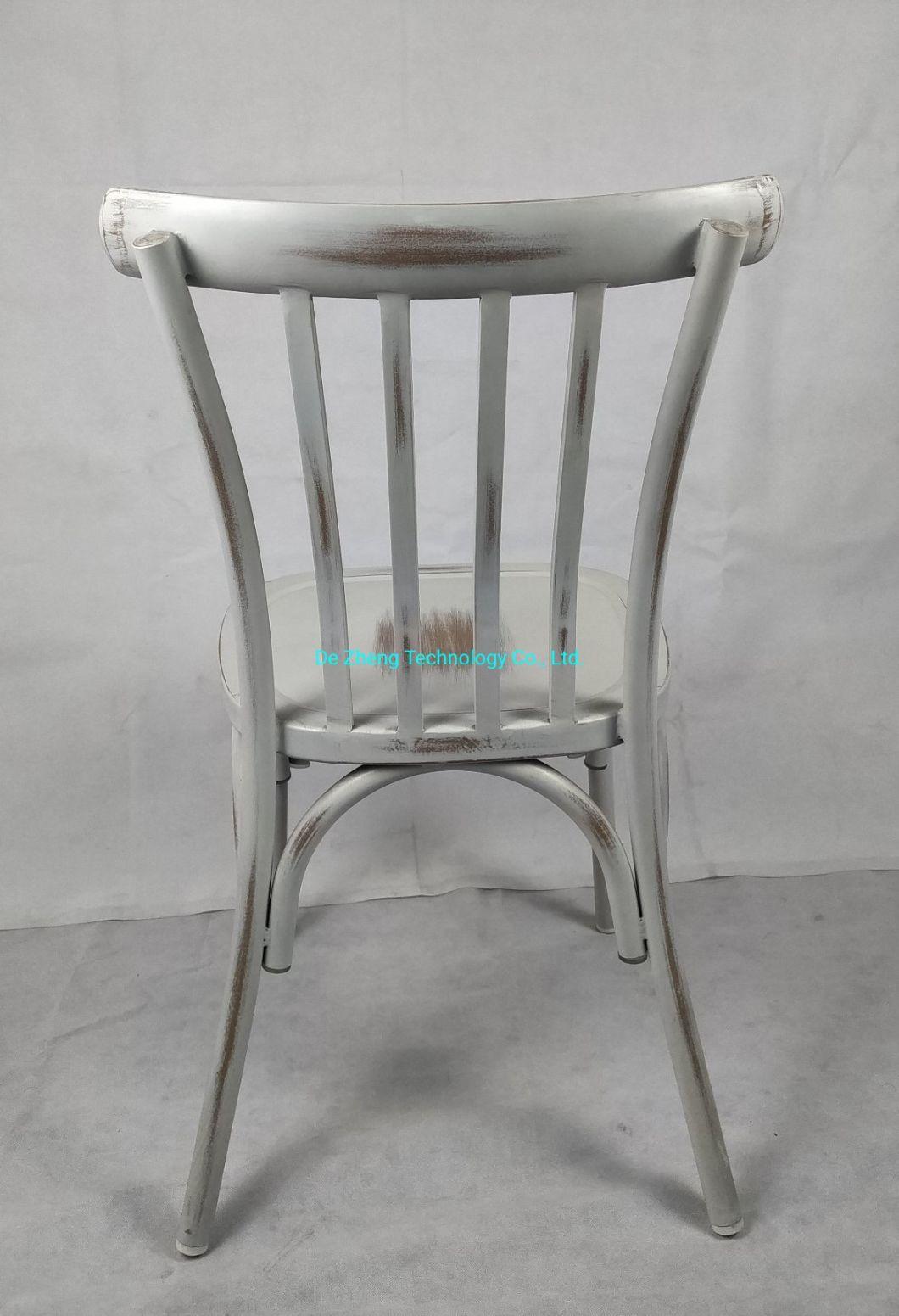 Outdoor Shop Anti-Rusting Aluminum Chair Vintage Painting Garden Bistro Bar Chair