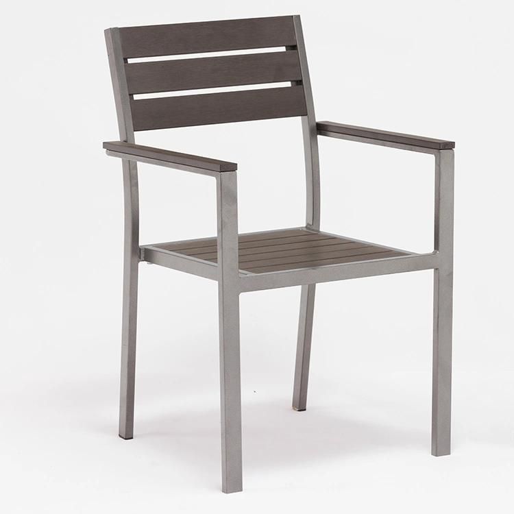 4 Seater Plastic Wood Garden Furniture Set