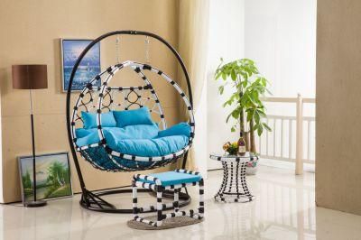 Metal Rotary OEM Foshan Bunnings Double Hanging Egg Shape Chair
