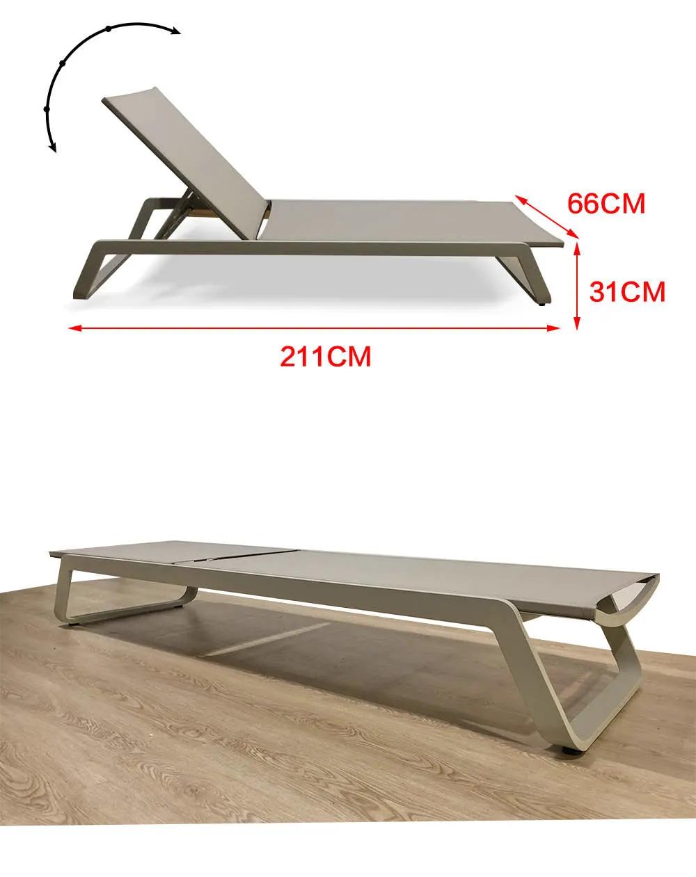 Customized New OEM Foshan White Sunbeds Garden Furniture Sun Lounger Hot Sale