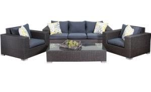 Aluminum Outdoor Garden Rattan Wicker Furniture Deep Seat Sofa Set