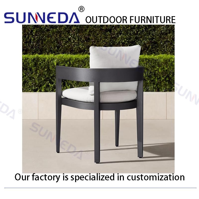 Outdoor Garden Modern All Aluminum Frame Soft Chair with Cushion