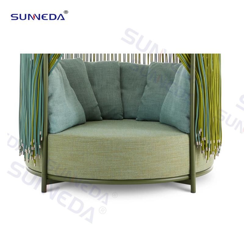 Garden Hotel Home Resort Outdoor Aluminum Tube Frame Daybed Furniture