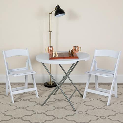 Outdoor White Resin Folding Wimbledon Chair for Wedding Party Events