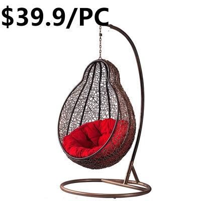 Outdoor Patio Garden Hanging Swing Egg Wicker Rattan Swing Chair