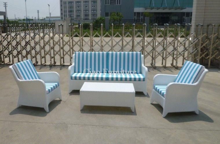 F- Synthetic Rattan Outdoor Furniture Patio Wicker Sofa (FC040)