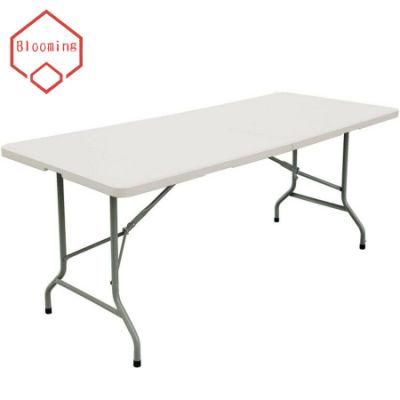 6 FT Fold-in-Half Banquet Table W/Handle for Multifunctional Use