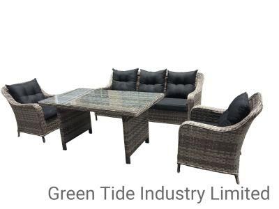 Outdoor Furniture Geneva Outdoor Cane Chair Table and Chair Set