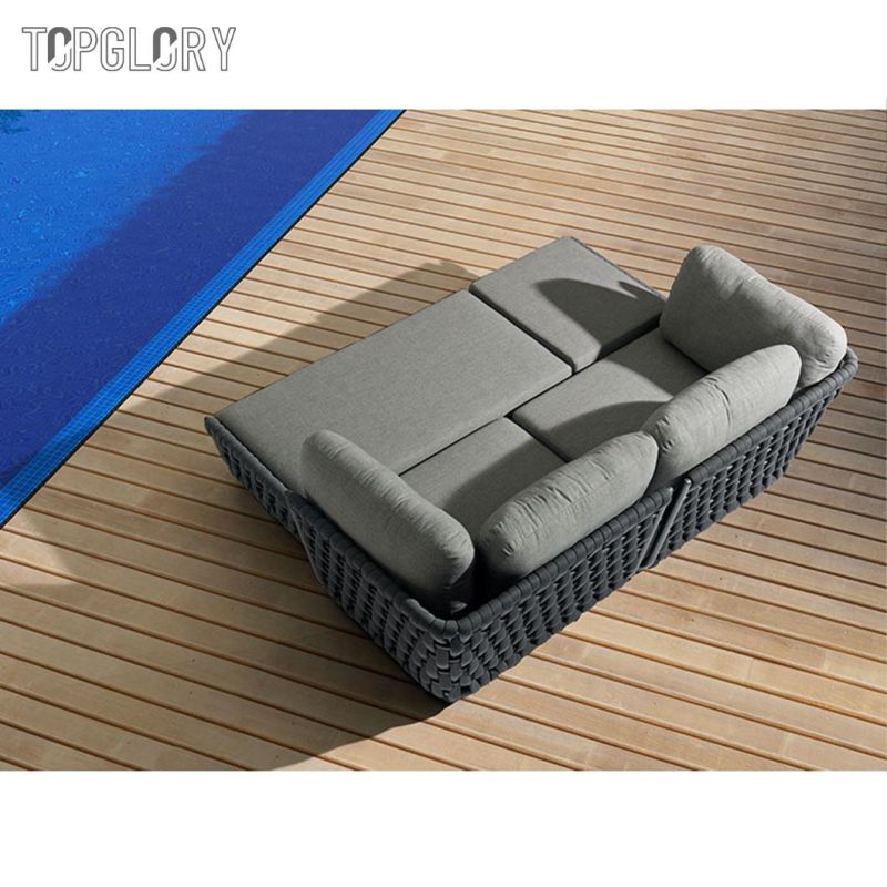 New Design Series Aluminium Frame Rope Textilene Leisure Chaise Outdoor Sun Lounger Furniture