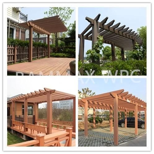 Eco-Friendly Hard-Wearing Waterproof Engineered Wood Texture WPC Composite Landscape Pergola